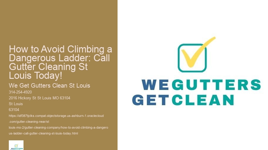 How to Avoid Climbing a Dangerous Ladder: Call Gutter Cleaning St Louis Today!
